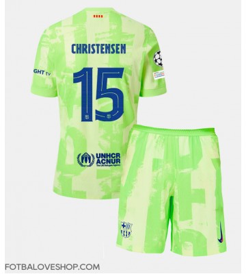 Barcelona Andreas Christensen #15 Dětské Alternativní Dres 2024-25 Krátký Rukáv (+ trenýrky)